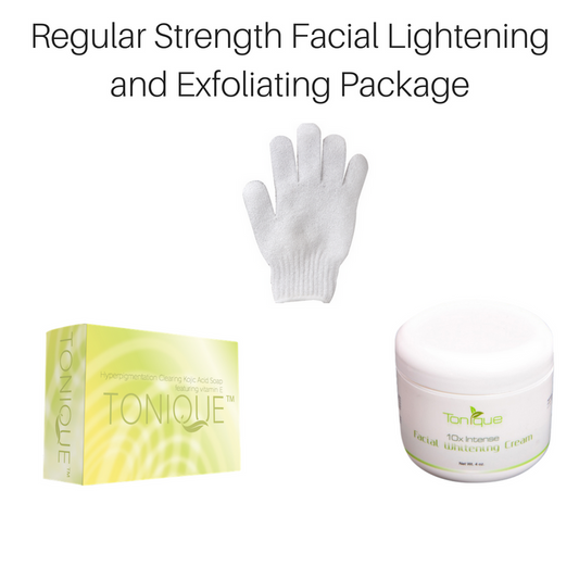 Regular Strength Facial Whitening & Exfoliating Package - Tonique Skincare