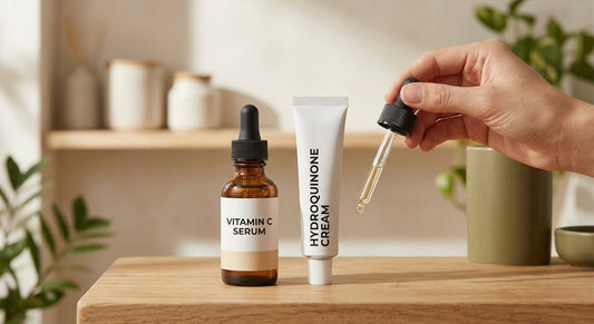 How to layer hydroquinone cream and vitamin C serum