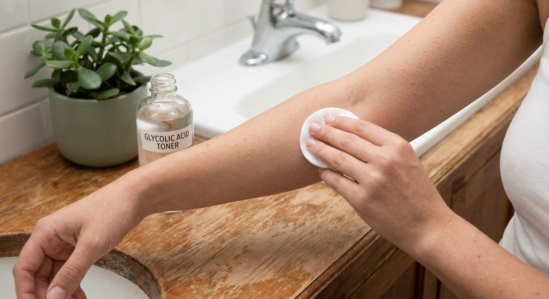 Glycolic acid toner for keratosis pilaris