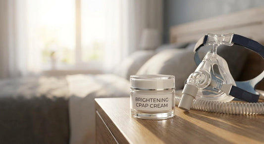 Skin brightening cream for CPAP mask users