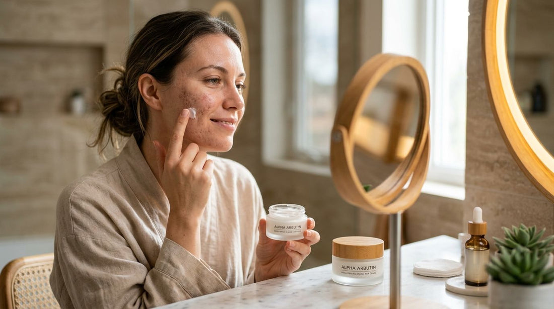 Alpha arbutin cream for acne scars