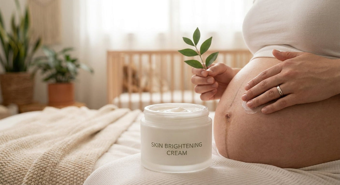 Skin brightening cream for new moms with linea nigra