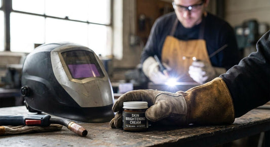 Skin brightening cream for welders exposed to UV light