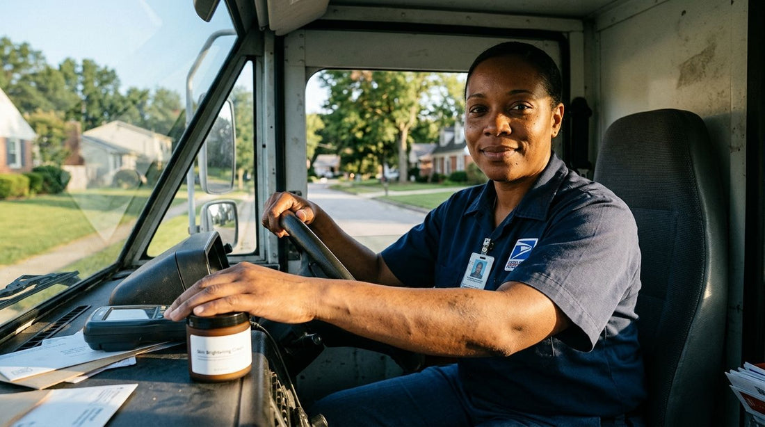 Skin brightening cream for postal carriers with daily sun exposure