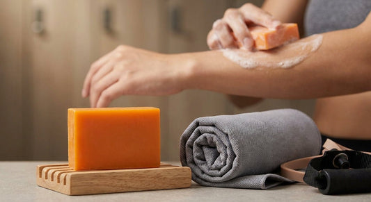 Kojic acid soap for gym-related friction marks