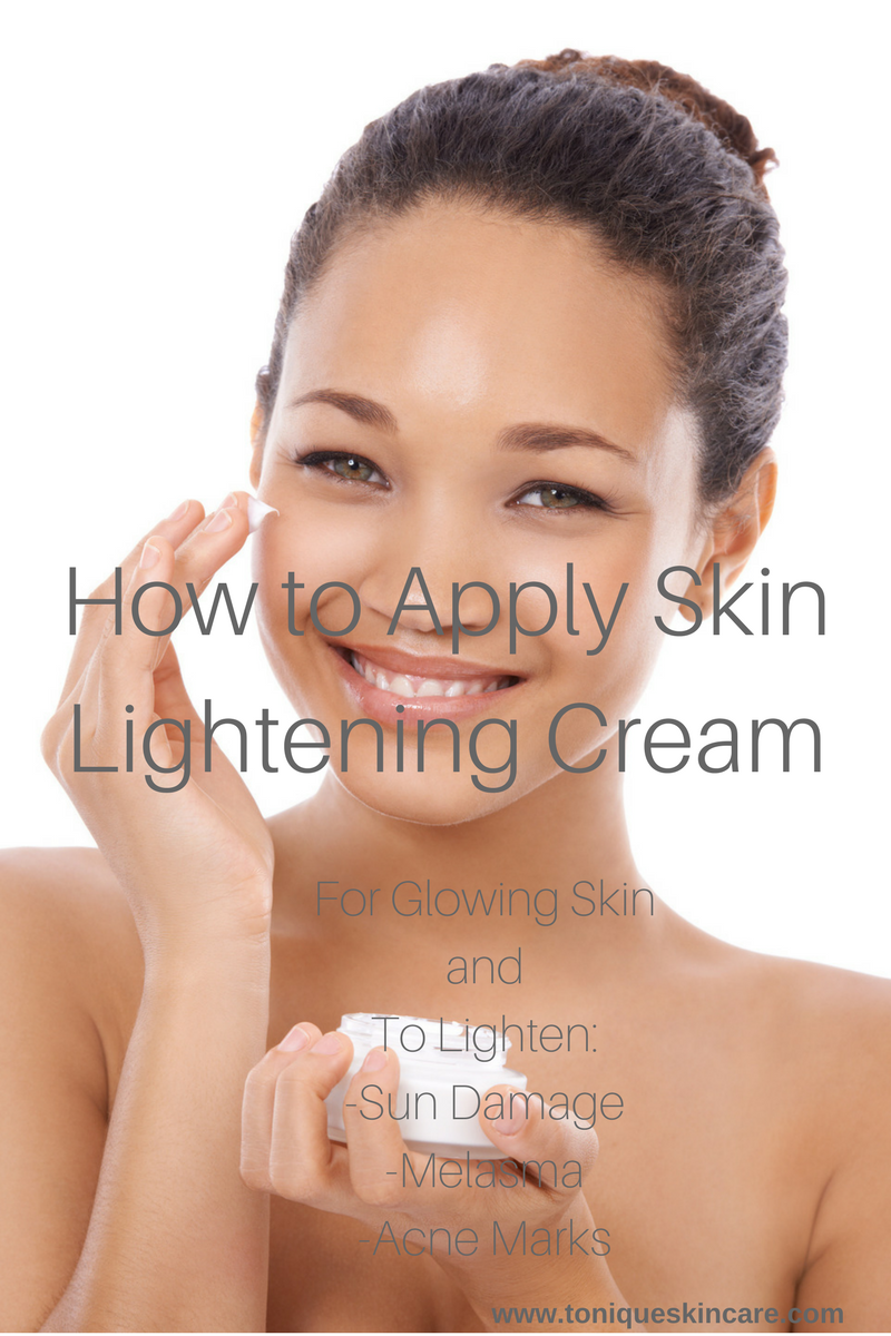 How to Apply Skin Lightening Cream