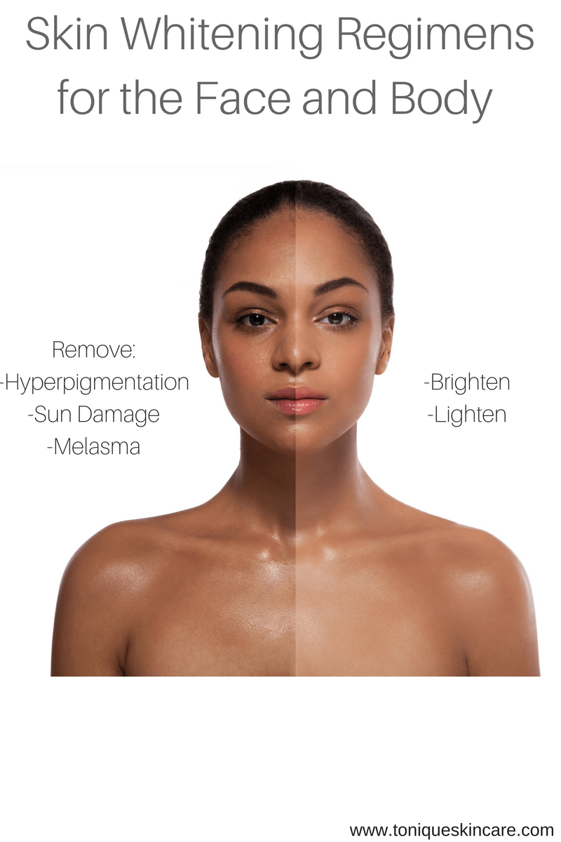 Skin Whitening Regimens for The Face and Body