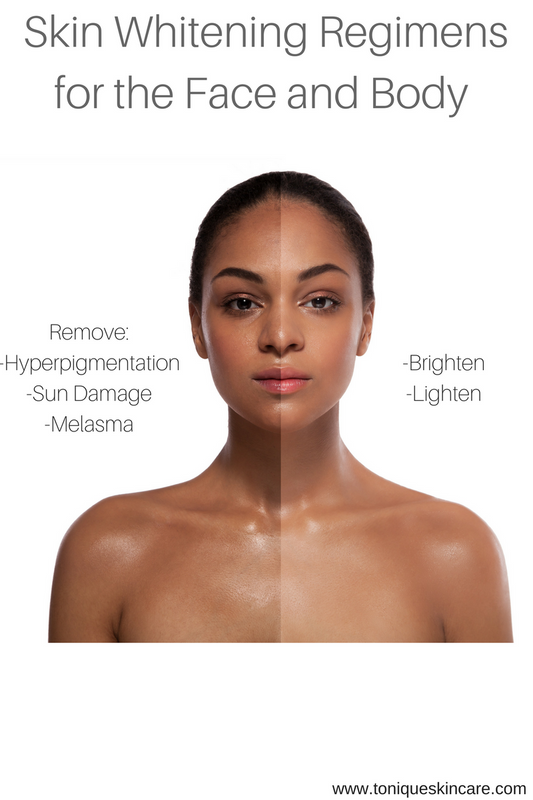 Skin Whitening Regimens for The Face and Body