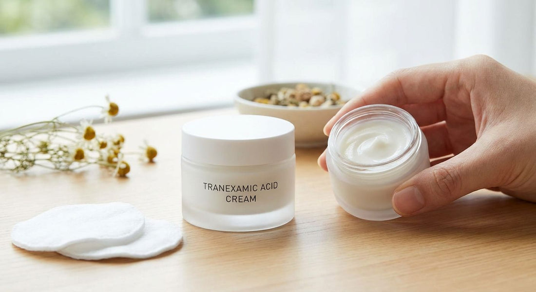Tranexamic acid cream for freckles