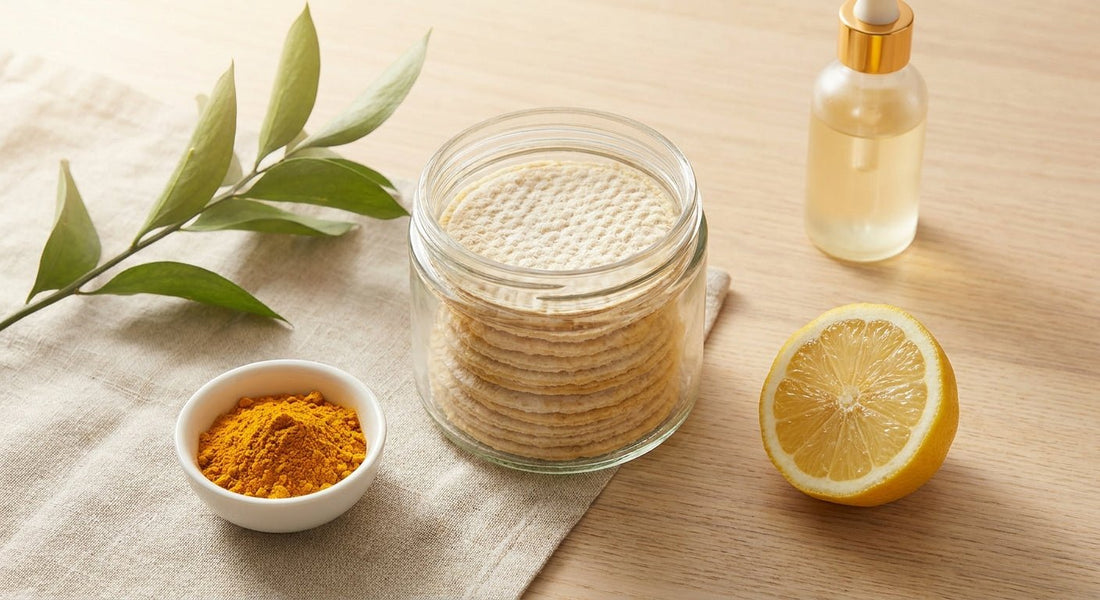 Turmeric kojic acid cleansing pads for oily skin