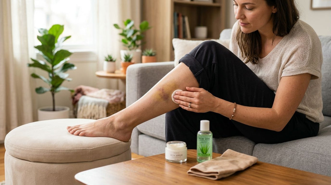 How to fade discoloration from a compression garment or cast