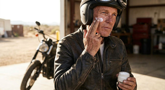 Skin brightening cream for motorcyclists with windburn