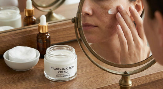 Tranexamic acid cream for stubborn sun spots