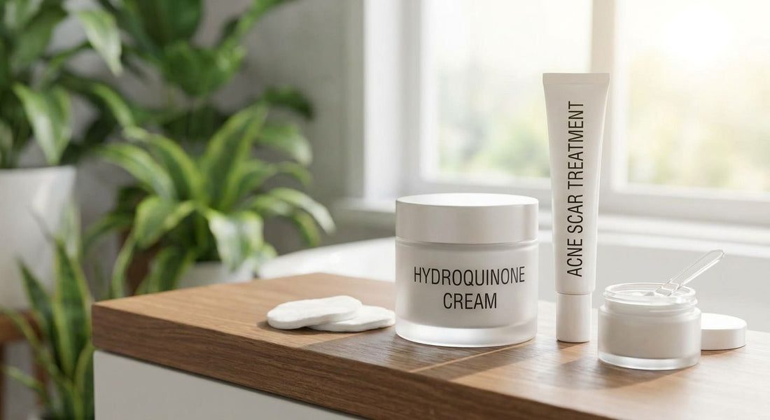 Hydroquinone cream for acne scars