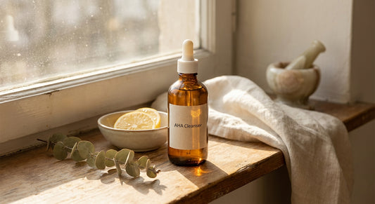 AHA facial cleanser for hyperpigmentation-prone skin