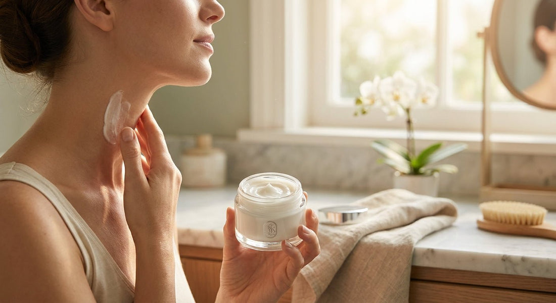 Skin lightening cream for the neck