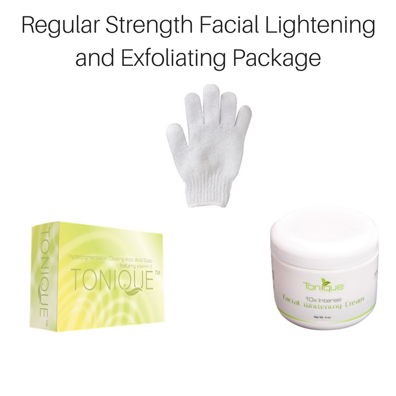 Regular Strength Facial Whitening & Exfoliating Package - Tonique Skincare